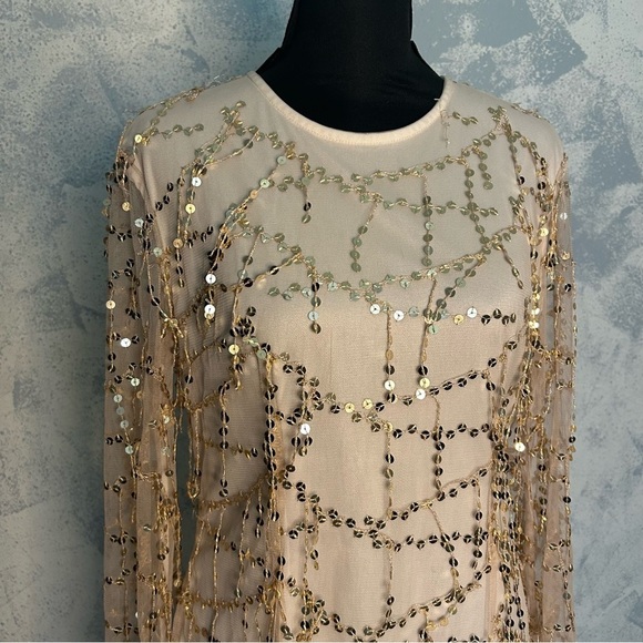 Pretty Little Thing Pink Long Sleeve Midi size 14 (L) - Picture 2 of 6